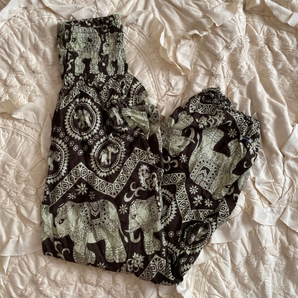 Small green elephant pants